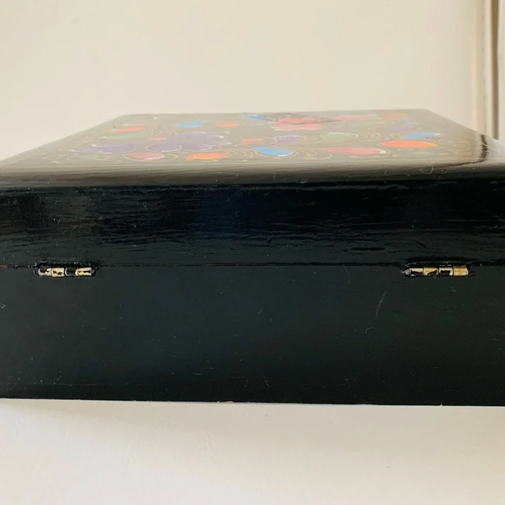 Hand painted wooden box
